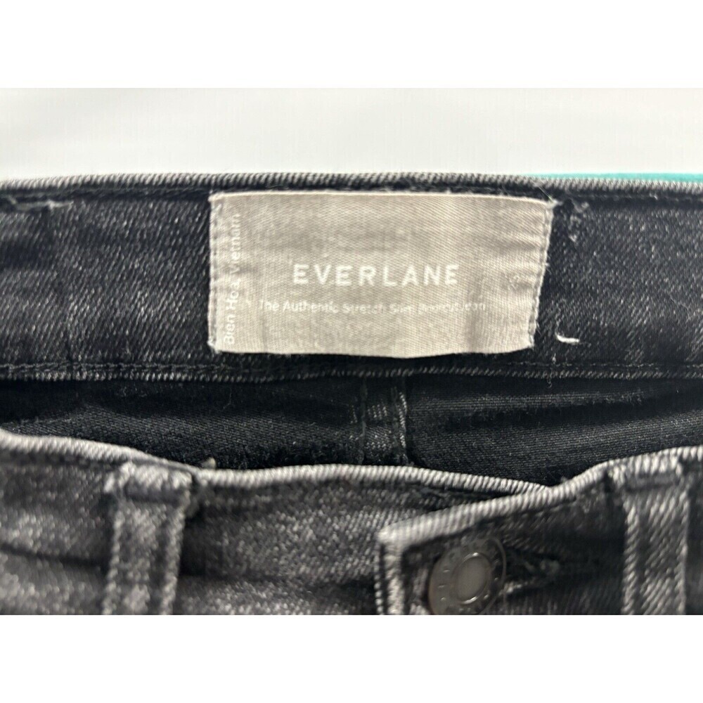 Everlane The Authentic Stretch Slim Bootcut Jeans Black Size 25 - Picture 3 of 6